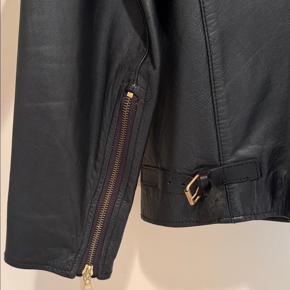 Paul Smith PS Black Lamb Leather Jacket Mens M Moto Zip Designer - Picture 8 of 11